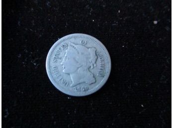 1869 U.S. 3 Cent Coin III