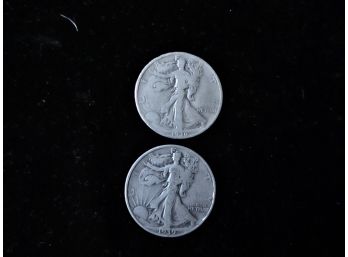 1936 P, 1939 P U.S. Standing Liberty Silver Half Dollars