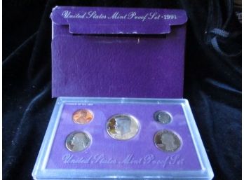 1991 U. S. Mint Proof Set, 5 Coins