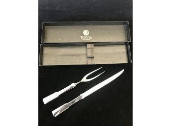 STAINLESS STEEL CARVING SET BY TOWLE SILVERSMITHS
