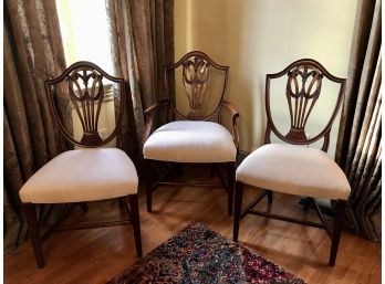 Trio Of Shield Back Style Dining Chairs