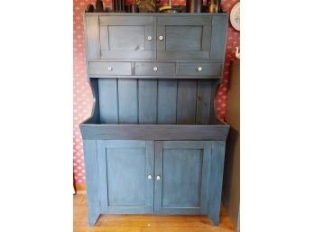 Blue Painted Pine Dry Sink
