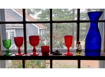 Lot Of Colored Glass (7)