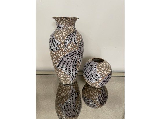 Unique Pair Of Vintage Vases
