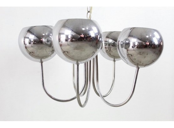 Mid-Century Chrome Sputnik-Style Chandelier