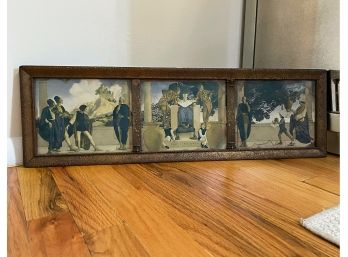 Vintage Maxfield Parrish 'Old King Cole' Triptych
