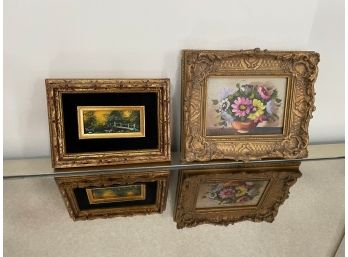 Pair Of Miniature Period-Framed Paintings