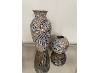 Unique Pair Of Vintage Vases