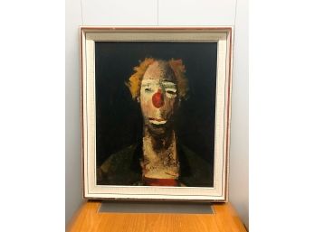 Vintage Lithograph Clown By Joseph Kutter, Circa 1955