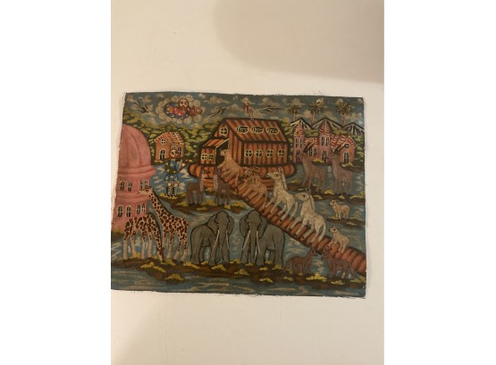 Noahs Ark Acrylic On Sheet Of Canvas