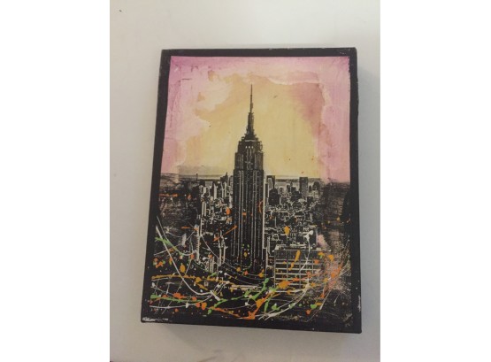 Empire State Building NYC City Scape Oil On Canvas