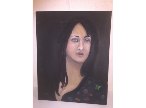 Great Acrylic On Canvas Painting Of A Woman
