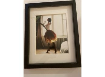 Ballerina Dancer & Tulip Artfully Arranged Photograph In Shadow Box Frame