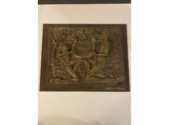 Clay Relief Carving Song Of Songs, Signed By Artist Phillip Ratner