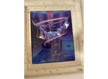 Spirit Dance Underwater Jesus, Painted On Glass & Signed By Artist Kelly Hostetler