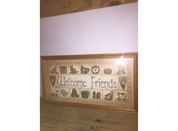 Adorable Welcome Friends Entryway Print