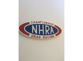 NHRA Championship Drag Racing Metal Plaque