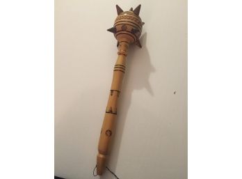 Great Hand Painted Wooden Mace