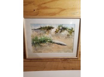 'Cape Cod.' Watercolor On Canvas, Signed By Elwood G. Bengert