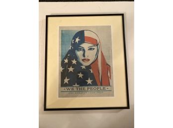 We The People Are Greater Than Fear Print By Shepard Fairey, Framed & Matted