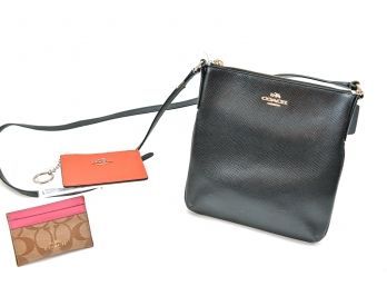 Coach Crossbody Pebble Leather Bag, Wristlet Monogram Card Wallet And Coin Purse