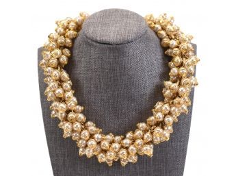 MISH NY Orbiting Faux Pearl Necklace