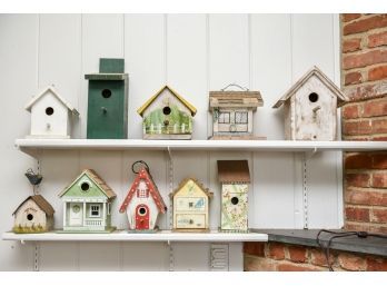 Collection Of Wooden Hand Painted Bird Houses