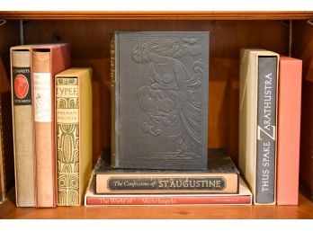 Collection Of Antique Books Including The Dead Sea Scrolls And The Confession Of Saint Augustine