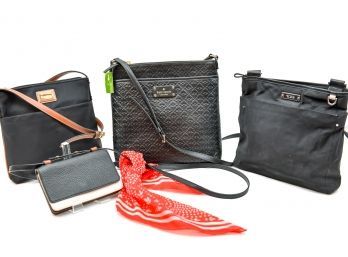 NEW WITH TAGS! Kate Spade Penn Place Embossed Bag, Calvin Klein, Tumi And Fossil Bag