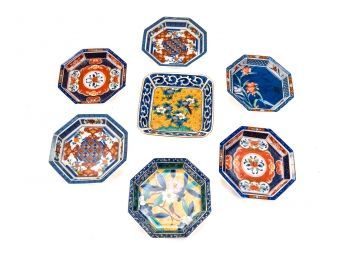 Kutani Takahashi San Francisco Hand Decorated Porcelain Trinket Plates