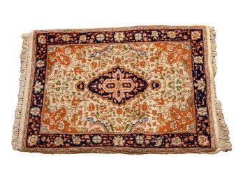 Hand Knotted Wool Small Area Rug