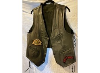 Harley Davidson Leather Vest ~ Satin McCauleys Jacket