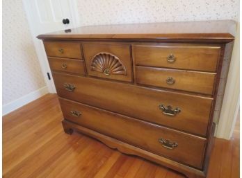 Continental Furniture Queen Anne Fan Carved Bedroom Dresser