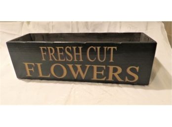 Wood Fresh Cut Flowers Window Box