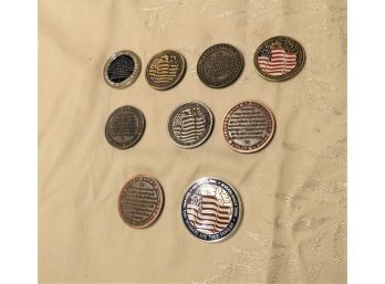 Lot Of US Military Code Of Conduct Veterans Souvenir Coins