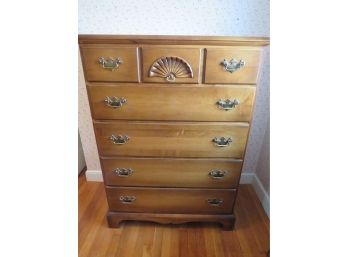 Continental Furniture Queen Anne Fan Carved Chest Of Drawers