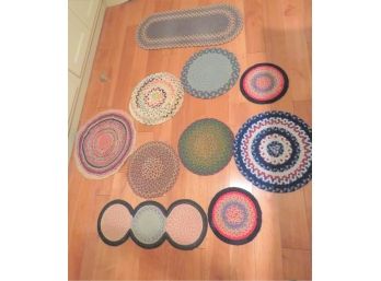 Collection Of Vintage Country Braided Chair Pads