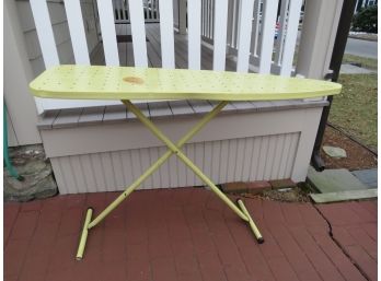 Vintage Yellow Metal Ironing Board