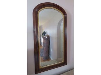 Empire Arched Top Wall Mirror With Gilt Accent