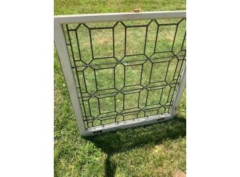 Four Leaded Glass Window Sashes (Two Pair)