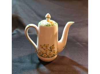 Vintage Crown Staffordshire Individual Tall Fine Bone China Coffee Pot And Lid