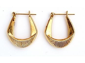 14K Yellow Gold Earrings, 1.30 Dwt