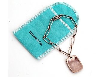 Tiffany & Co. Elsa Peretti Square Tag Link Charm Bracelet, .440 Troy Ounces