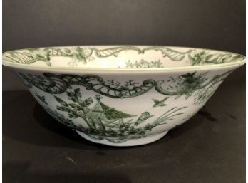 Green And White Porcelain Bowl