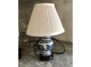 Blue And White Porcelain Table Lamp - SMALL