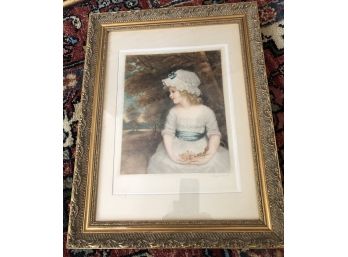 Signed A. Stuart Wright 'Young Girl With A White Summer Dress, Miss Simplicity'