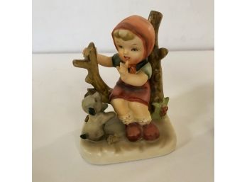 Erich Stauffer Girl & Dog Figurine 'Spring'  #8057