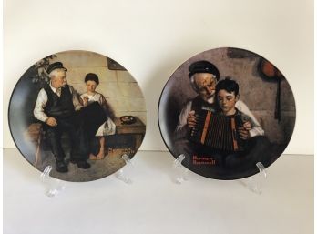 Two Limited Edition Norman Rockwell Plates From The Rockwell Heritage Collection By Knowles