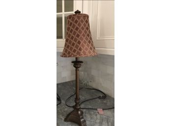 Table Lamp With Bronze Colored  Base
