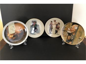 Set Of 4 Normal Rockwell Collector's Plates